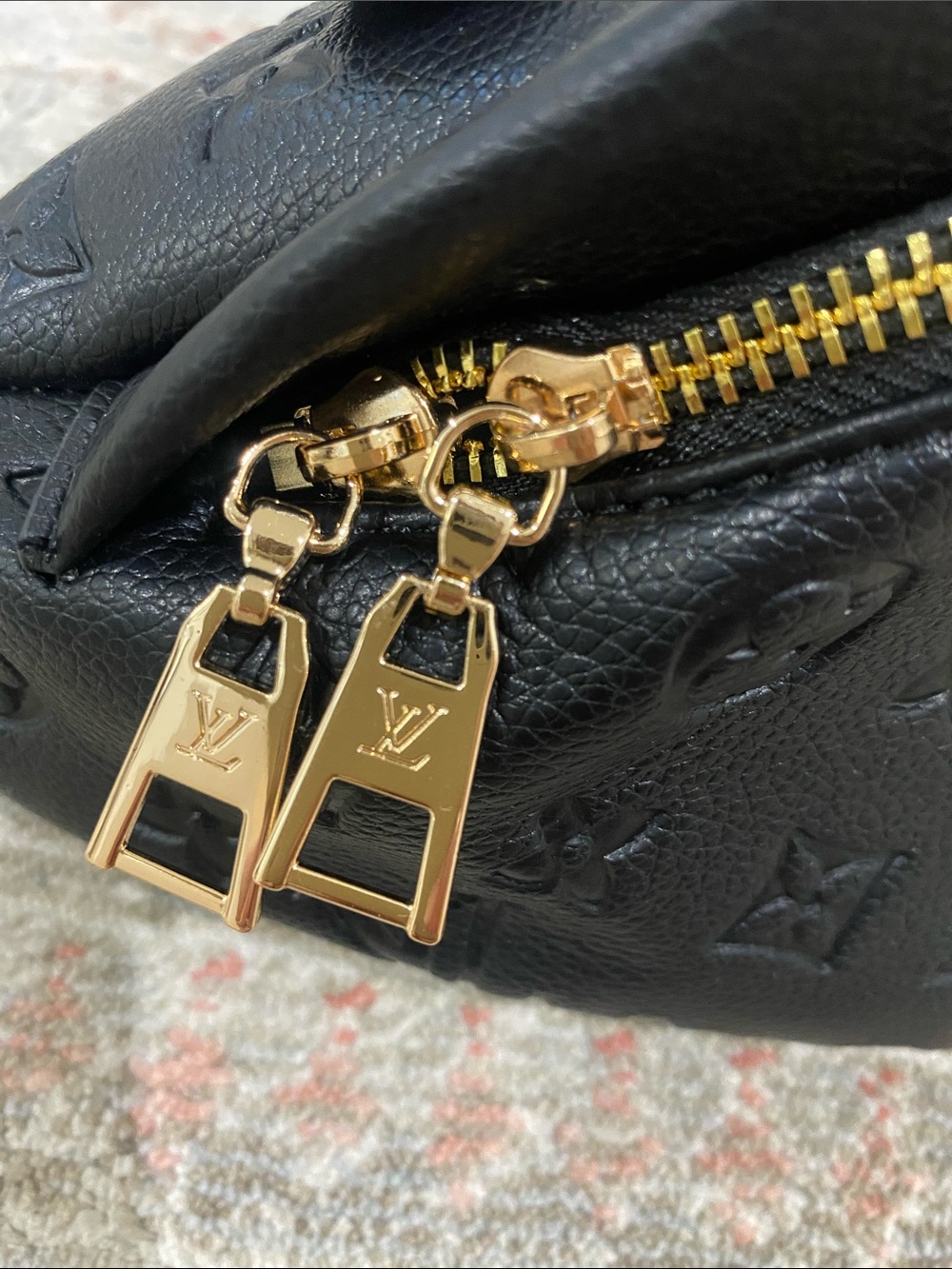 Louis Vuitton Black Embossed Monogram Leather Crossbody Belt Bag - Picture 4 of 5